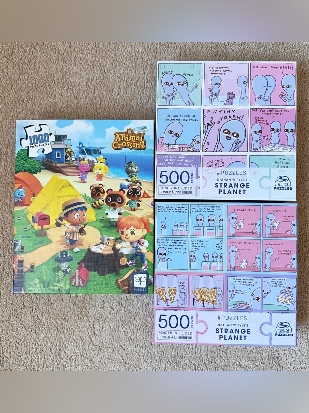 Puzzles Lot of 3 - Animal Crossing and Strange Planet